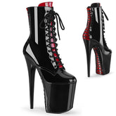 Edgy Allure Lace-Up Pole Heels