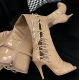 lace up boots with a heel