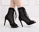 Nightfall Charm Lace Up Professional Dancing Heels
