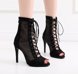 Nightfall Charm Lace Up Professional Dancing Heels