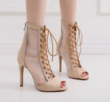 Nightfall Charm Lace Up Professional Dancing Heels