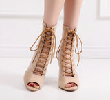 Nightfall Charm Lace Up Professional Dancing Heels