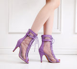 Mystic Breeze Lace-Up Dance Heels