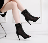 Mystic Breeze Lace-Up Dance Heels