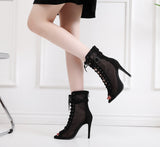 Mystic Breeze Lace-Up Dance Heels