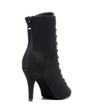 Tacones de baile con cordones de terciopelo negro