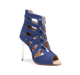 Denim Blaze Dance Heels