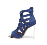 Denim Blaze Dance Heels
