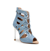 Denim Blaze Dance Heels
