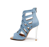 Denim Blaze Dance Heels