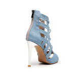 Denim Blaze Dance Heels