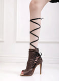 Siren Straps Dance Heels in Brown