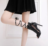 Siren Straps Dance Heels in Black
