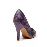 Purple Croc Pumps