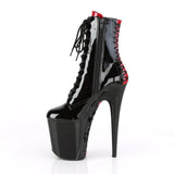 Edgy Allure Lace-Up Pole Heels