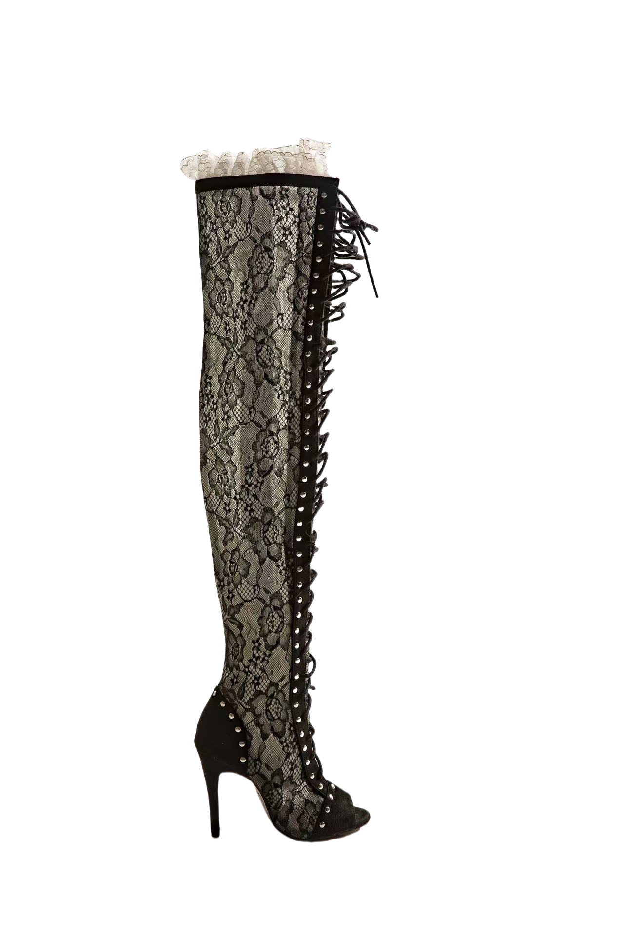 Dahlia Lace dance heels sexy lace up