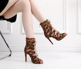 Wild Stride Lace-Up Dance Heels Shoes