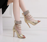 Tacones de baile Golden Dazzle