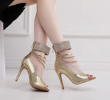 Golden Dazzle Dance Heels