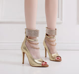 Tacones de baile Golden Dazzle