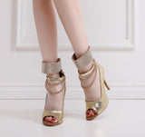 Tacones de baile Golden Dazzle