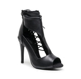 Siren Straps Dance Heels in Black