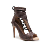 Siren Straps Dance Heels in Brown