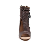 Siren Straps Dance Heels in Brown