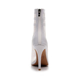 Ethereal Mesh  Dance Heels in White