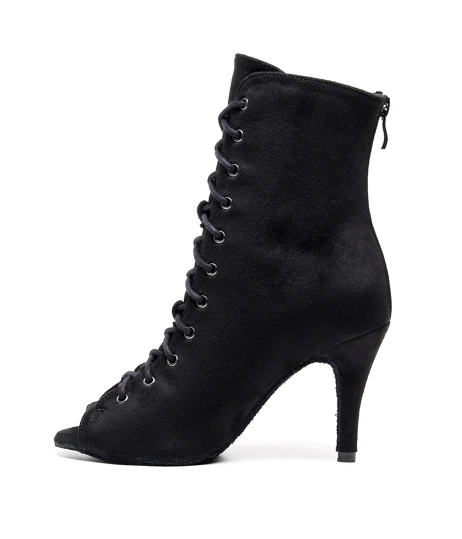 Black Velvet Lace-Up Dance Heels | Comfortable & Stylish