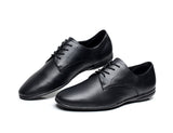 Sleek Precision Men's Black Latin Dance Shoes