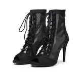 Tacones de baile profesionales con cordones y encanto Nightfall