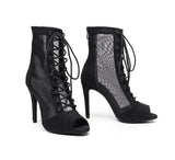 Tacones de baile profesionales con cordones y encanto Nightfall