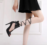 Siren Straps Dance Heels in Black